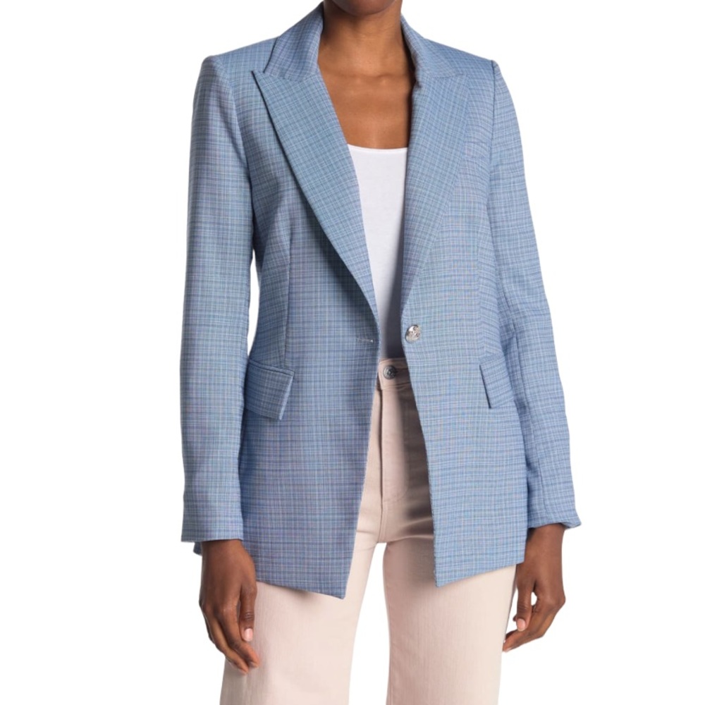 Veronica Beard Long and Lean Dickey Blazer Blue Jacket size 12